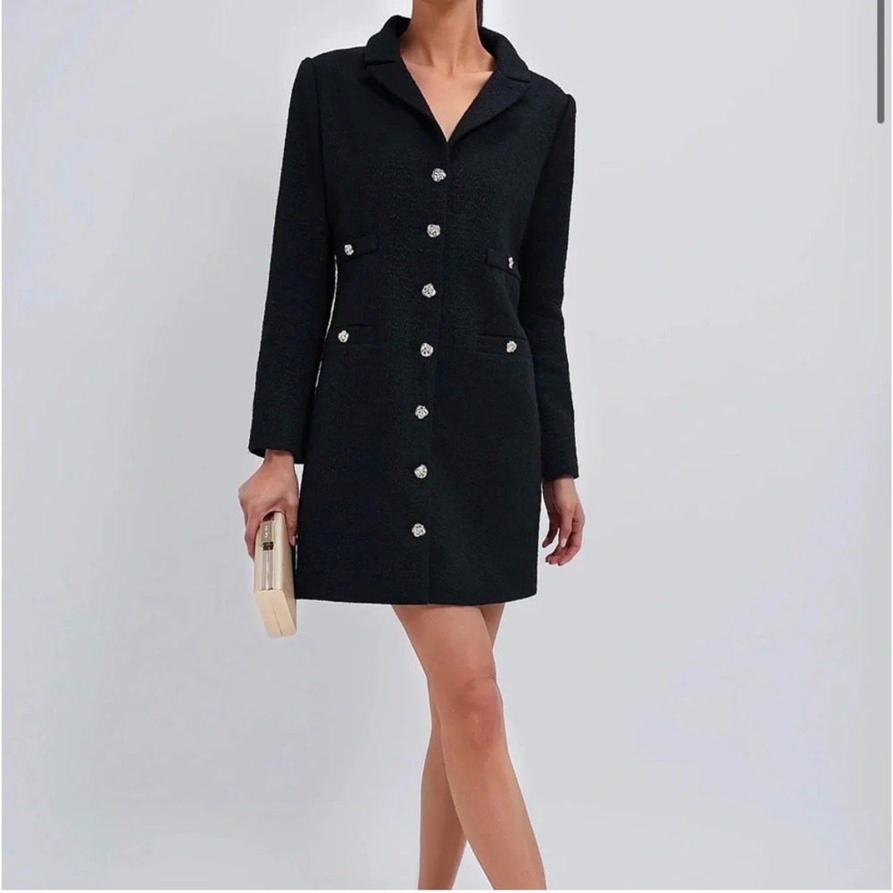 Tuckernuck Pomander Place Noir Tweed Stacie Blazer Dress Size XS